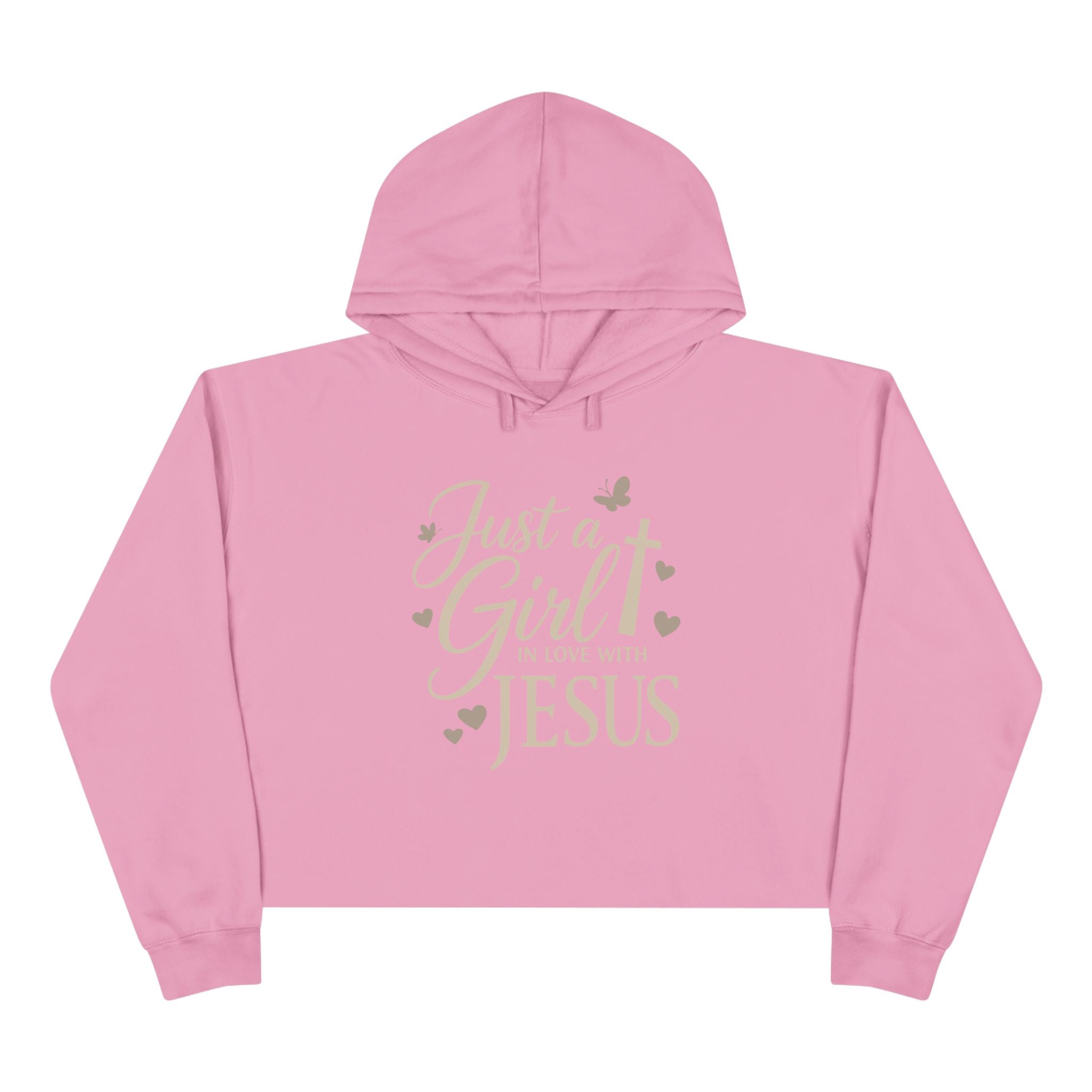 Just a Girl in Love with Jesus - Christian Crop Hoodie