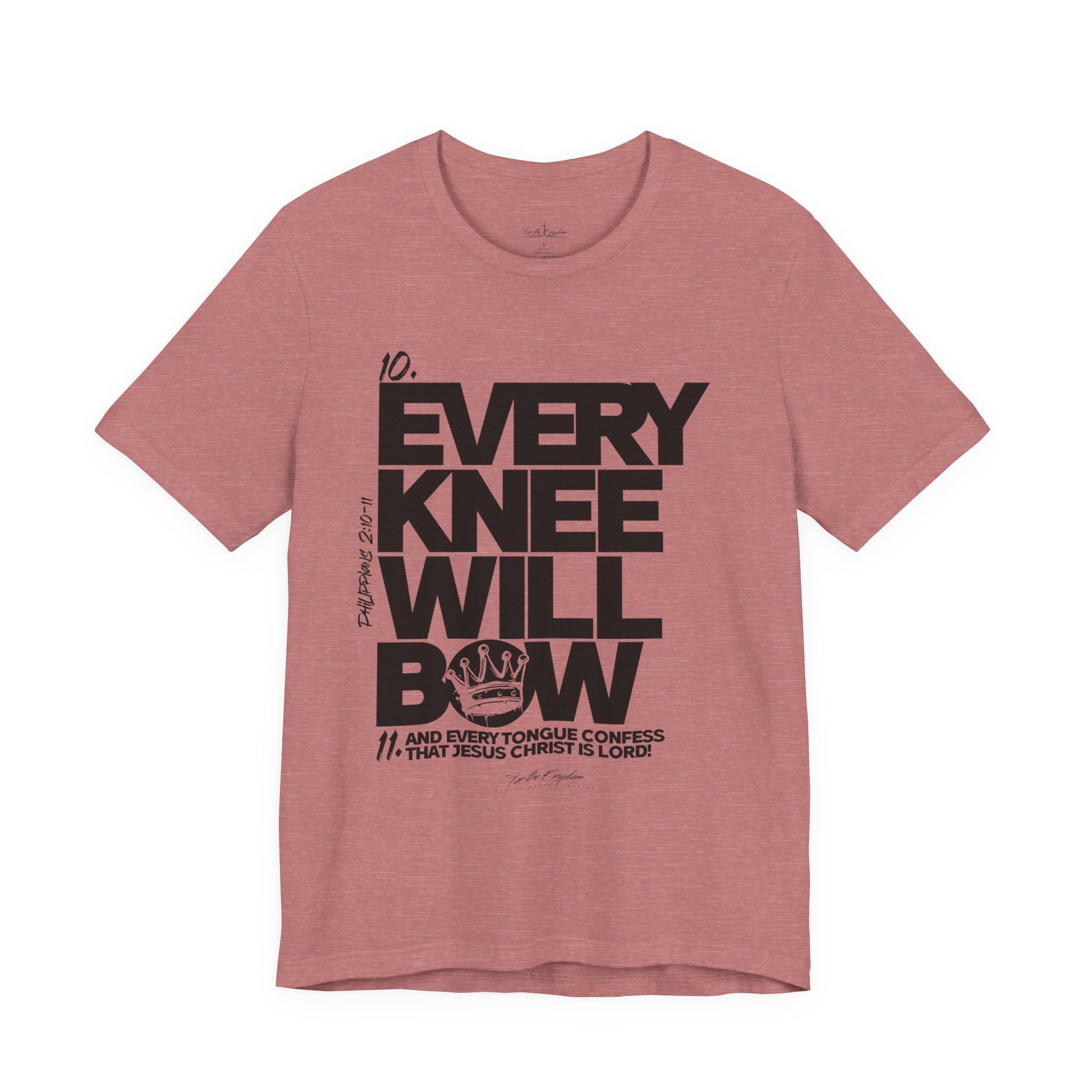 Every Knee Will Bow Dark Palette Tee — Christian Faith Graphic T-Shirt