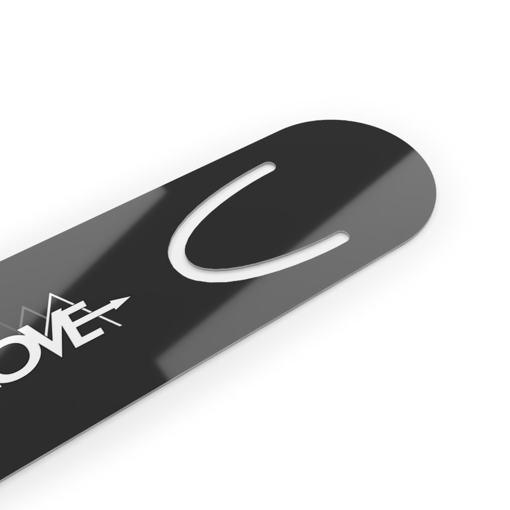 Move Arrow Metal Bookmark — Minimalist Black Stainless Steel Page Marker