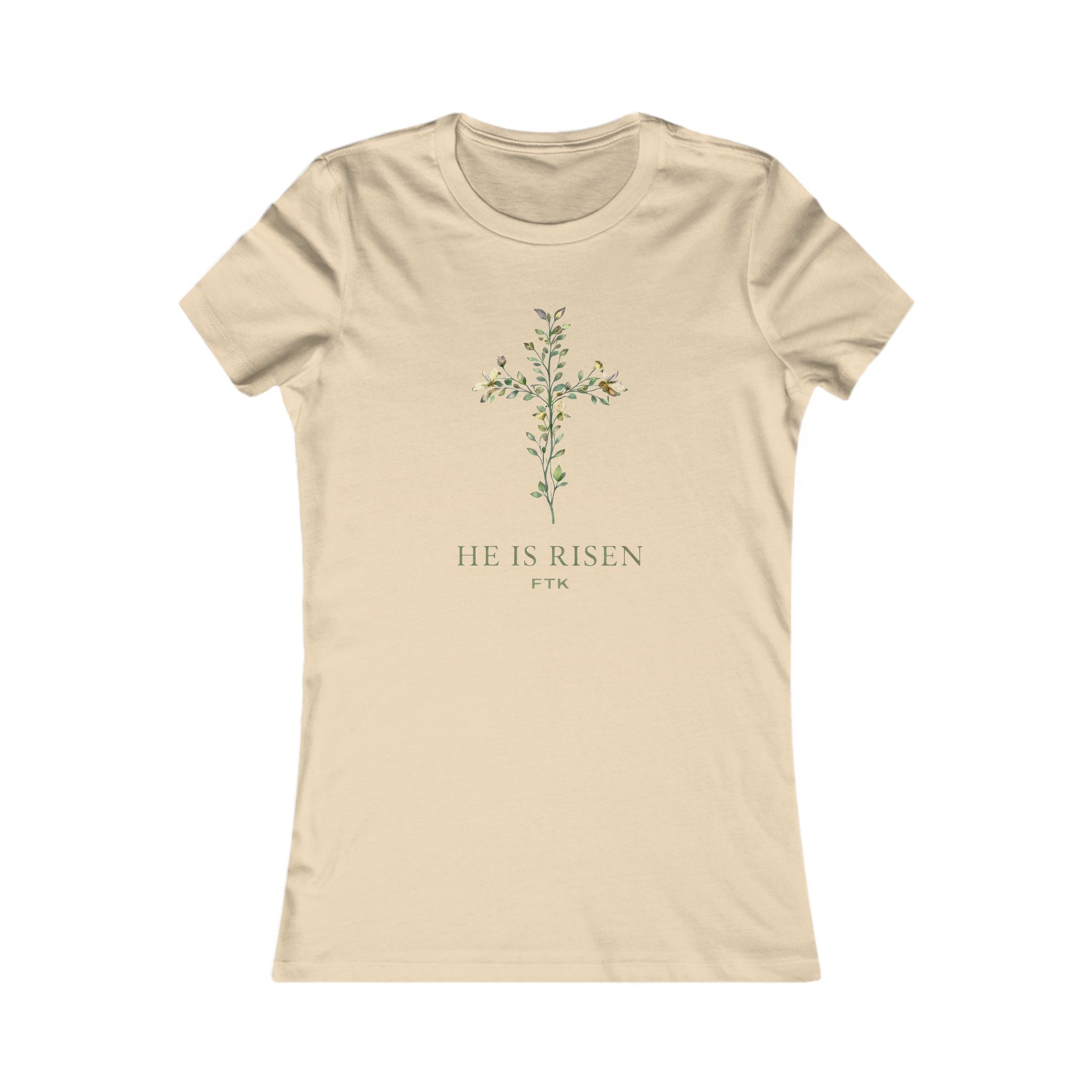 He Is Risen FTK1 Floral Cross Women's Tee