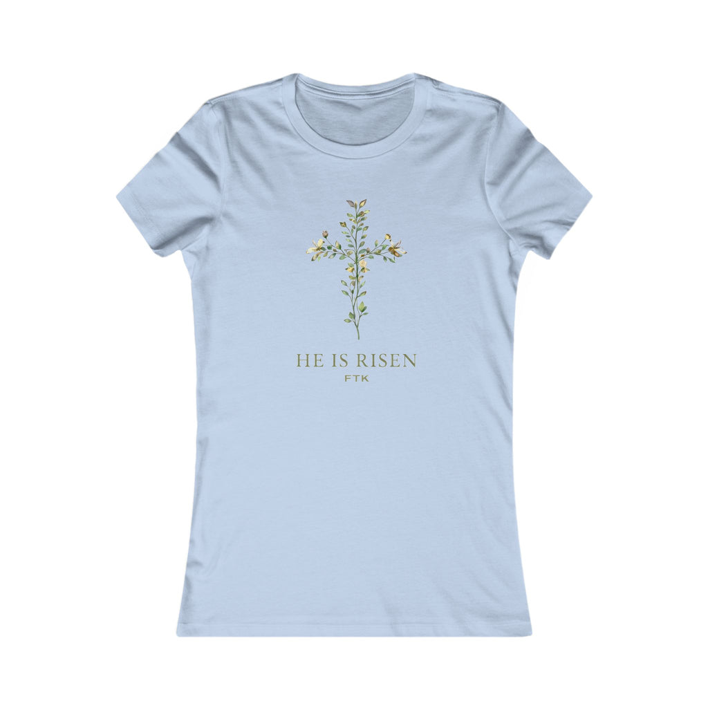 He Is Risen FTK1 Floral Cross Women's Tee