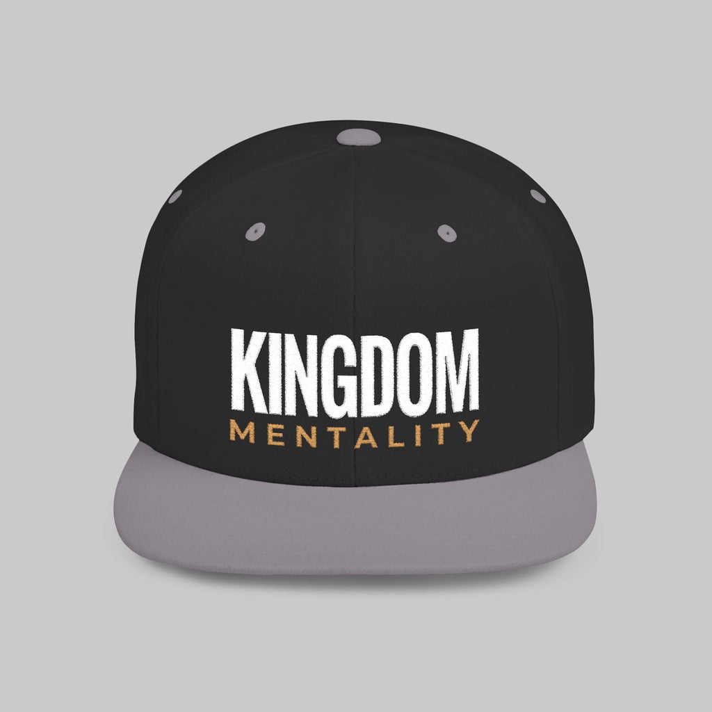 Kingdom Mentality Flat Bill Snapback Hat — Bold Faith-Inspired Streetwear Cap
