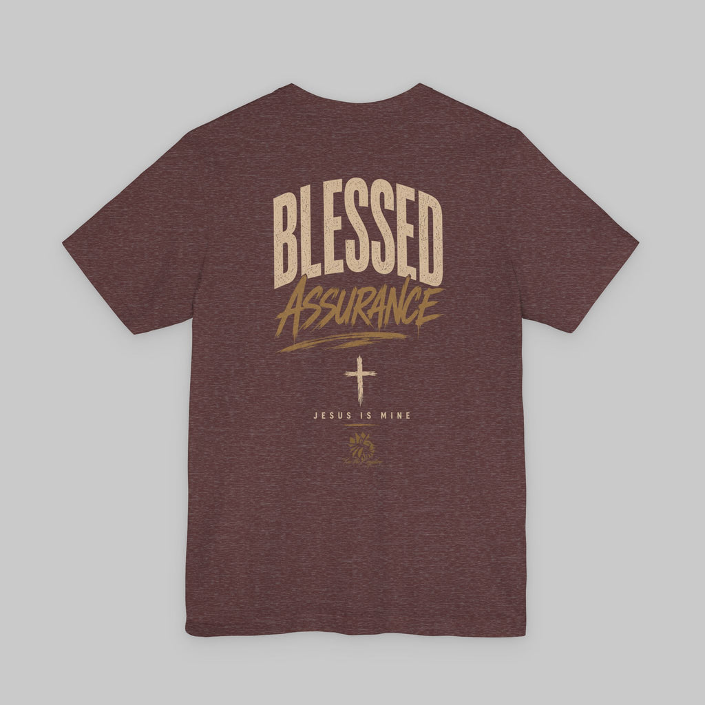 Blessed Assurance Tee — Christian Cross T‑Shirt ("Blessed Assurance" back print)