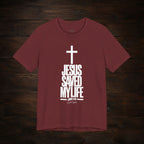 Jesus Saved My Life Light Pallete Tee — Christian Cross Faith Shirt (John 3:16)