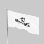 Kingdom First Double-Sided Flag — Matthew 6:33 Inspirational Church Banner