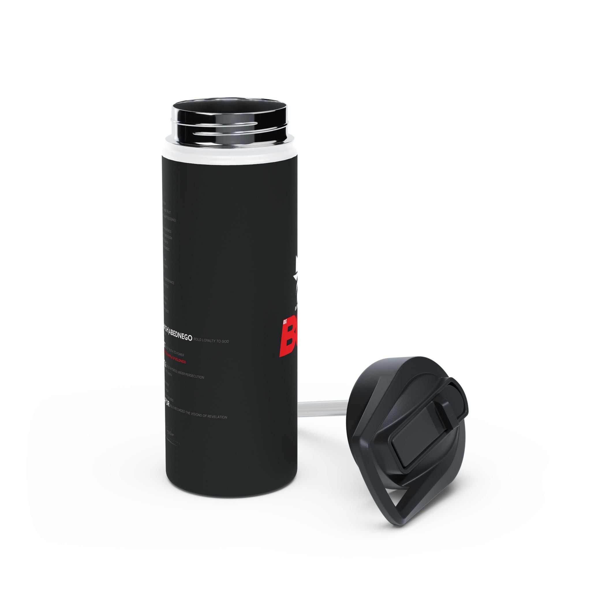 Bold Red 'Blessed' Stainless Steel Water Bottle — Insulated Travel Bottle