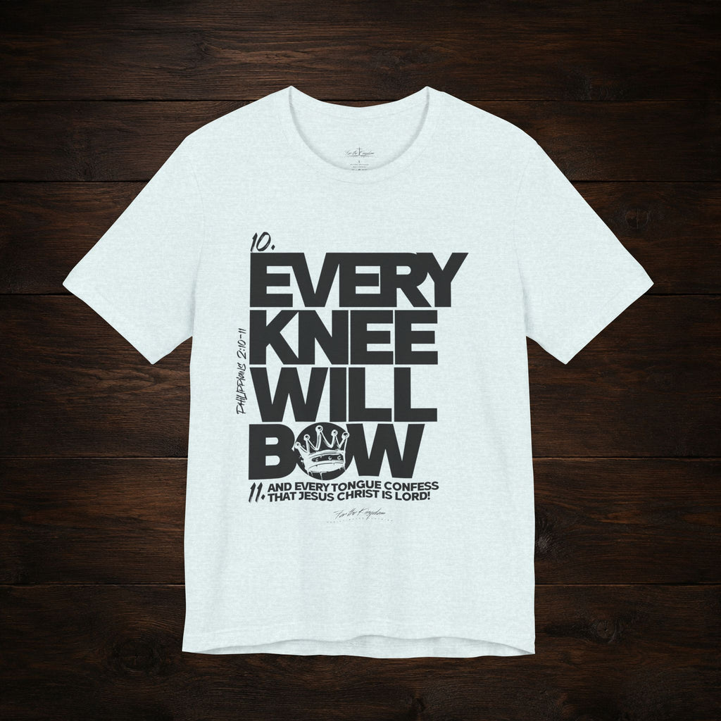 Every Knee Will Bow Dark Palette Tee — Christian Faith Graphic T-Shirt