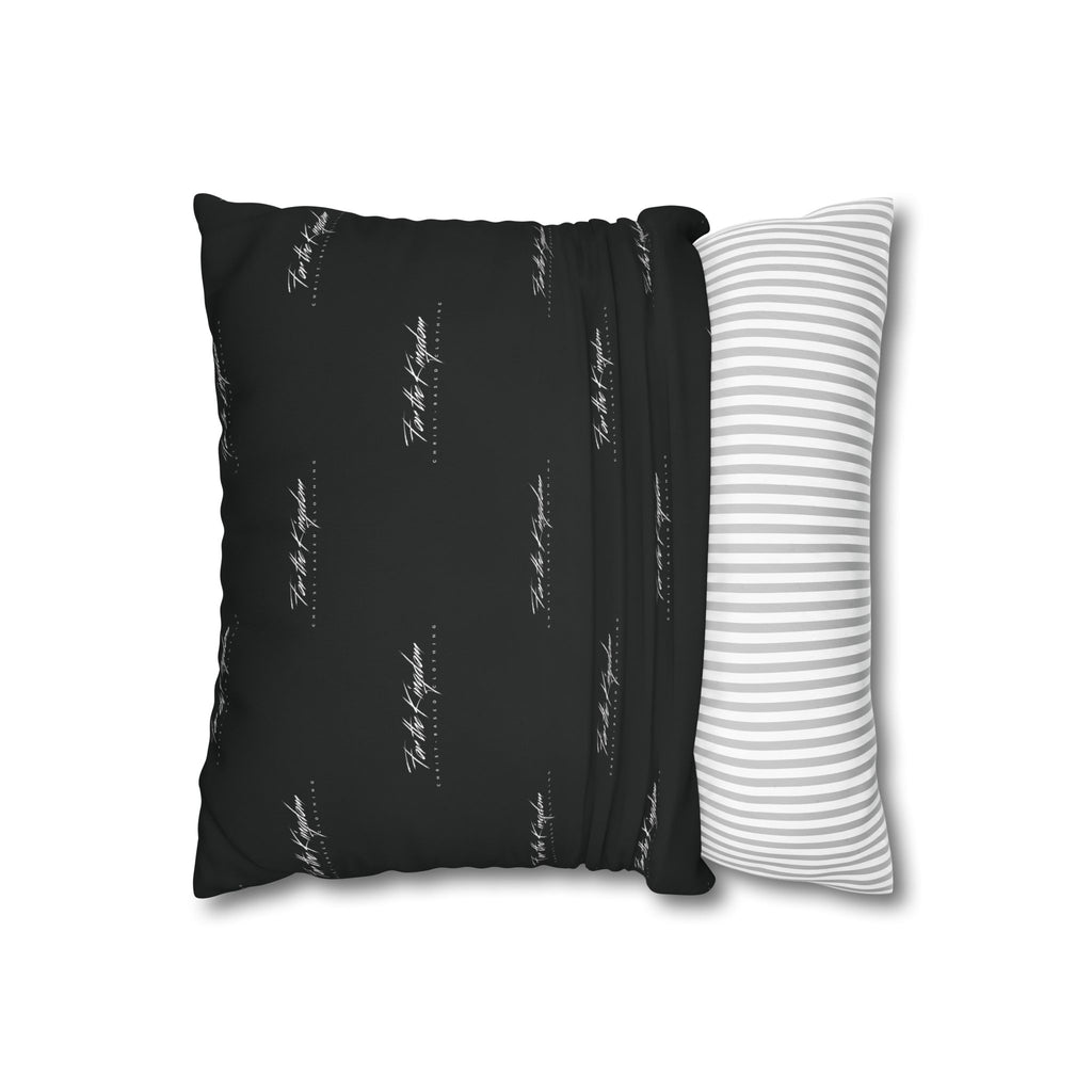 Lion of Judah - Black Script Pattern Decorative Throw Pillow Cover