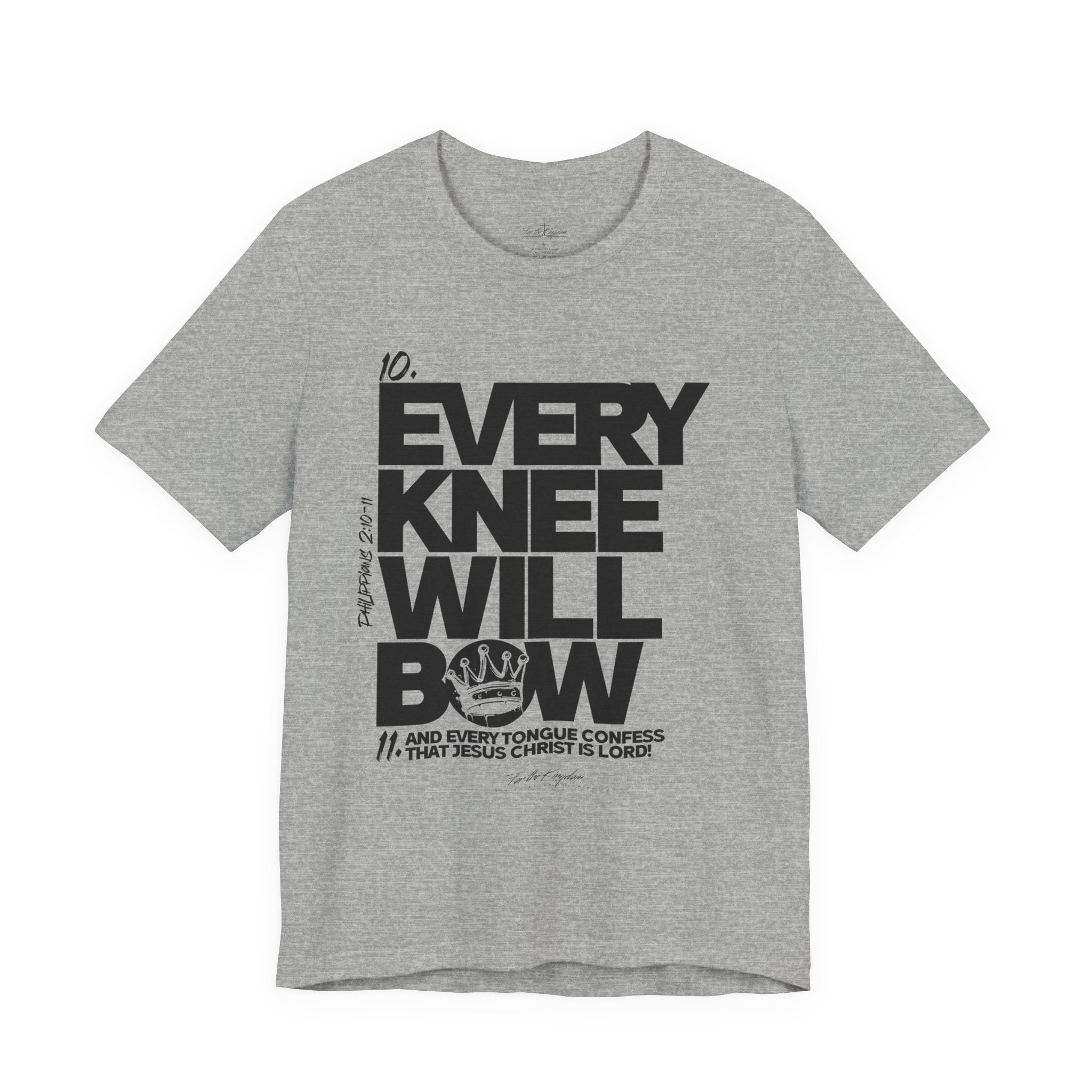 Every Knee Will Bow Dark Palette Tee — Christian Faith Graphic T-Shirt