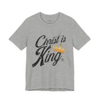Christ Is King Tee Dark Pallete — Christian Faith Shirt with Crown Graphic