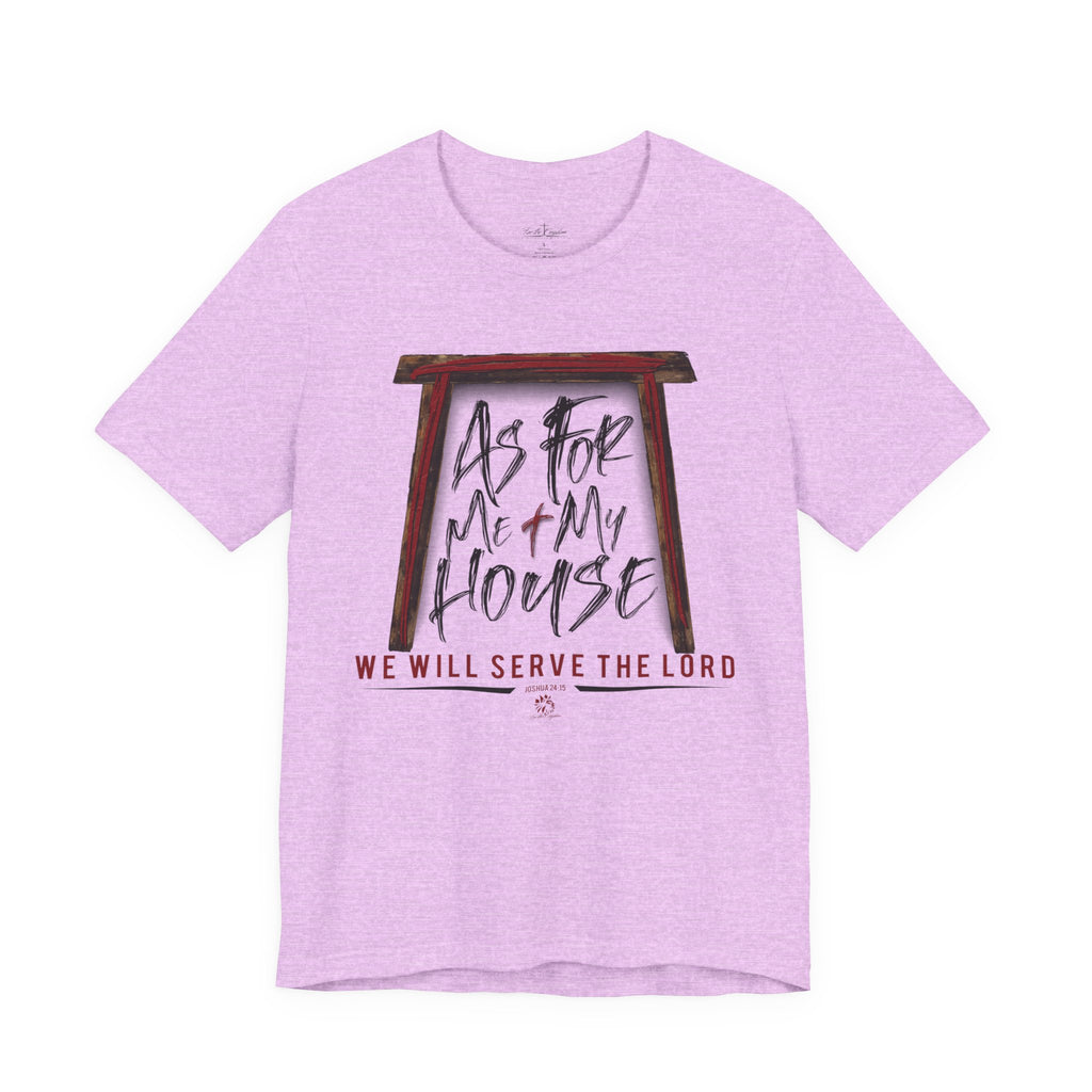 “As For Me & My House" Dark Pallete Christian Tee