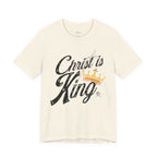 Christ Is King Tee Dark Pallete — Christian Faith Shirt with Crown Graphic