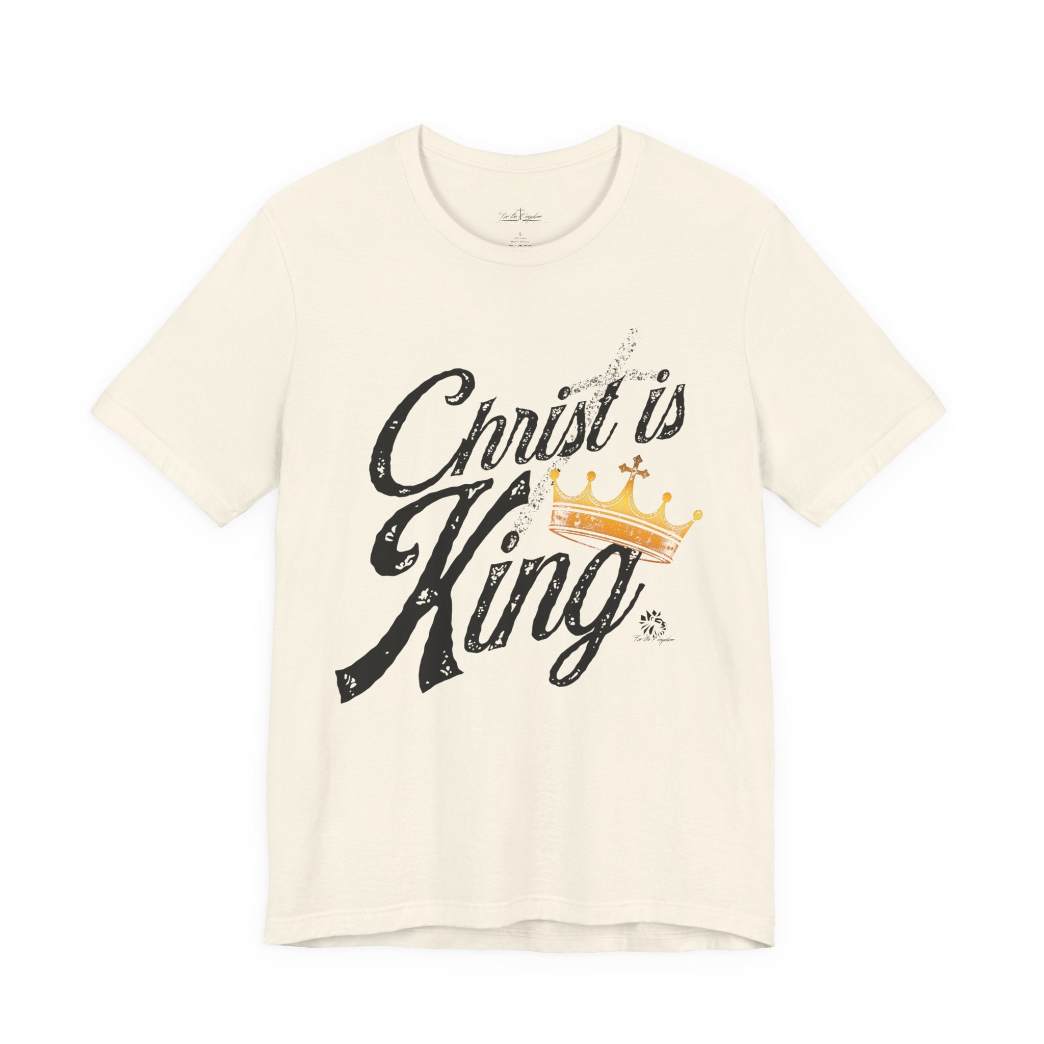 Christ Is King Tee Dark Pallete — Christian Faith Shirt with Crown Graphic