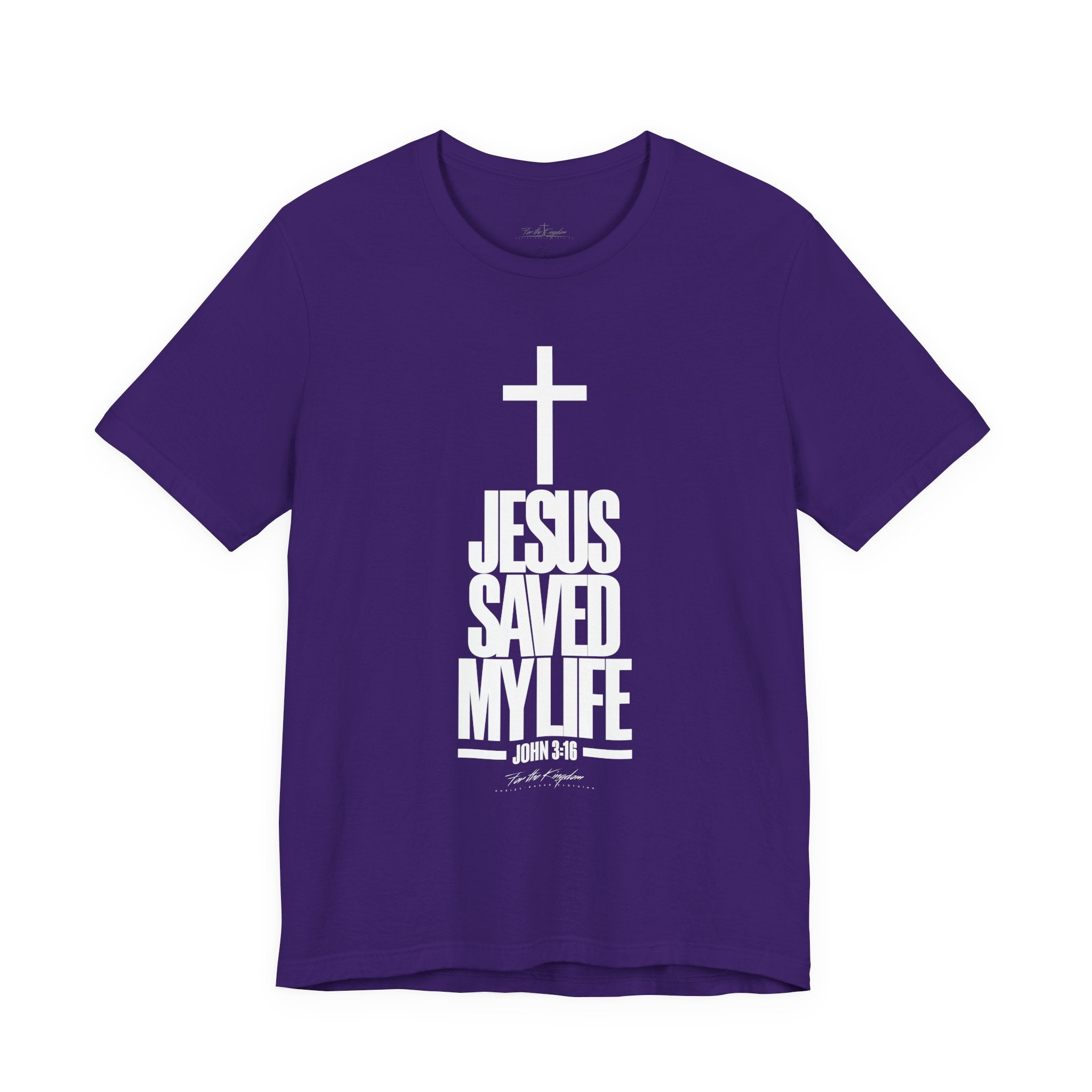 Jesus Saved My Life Light Pallete Tee — Christian Cross Faith Shirt (John 3:16)