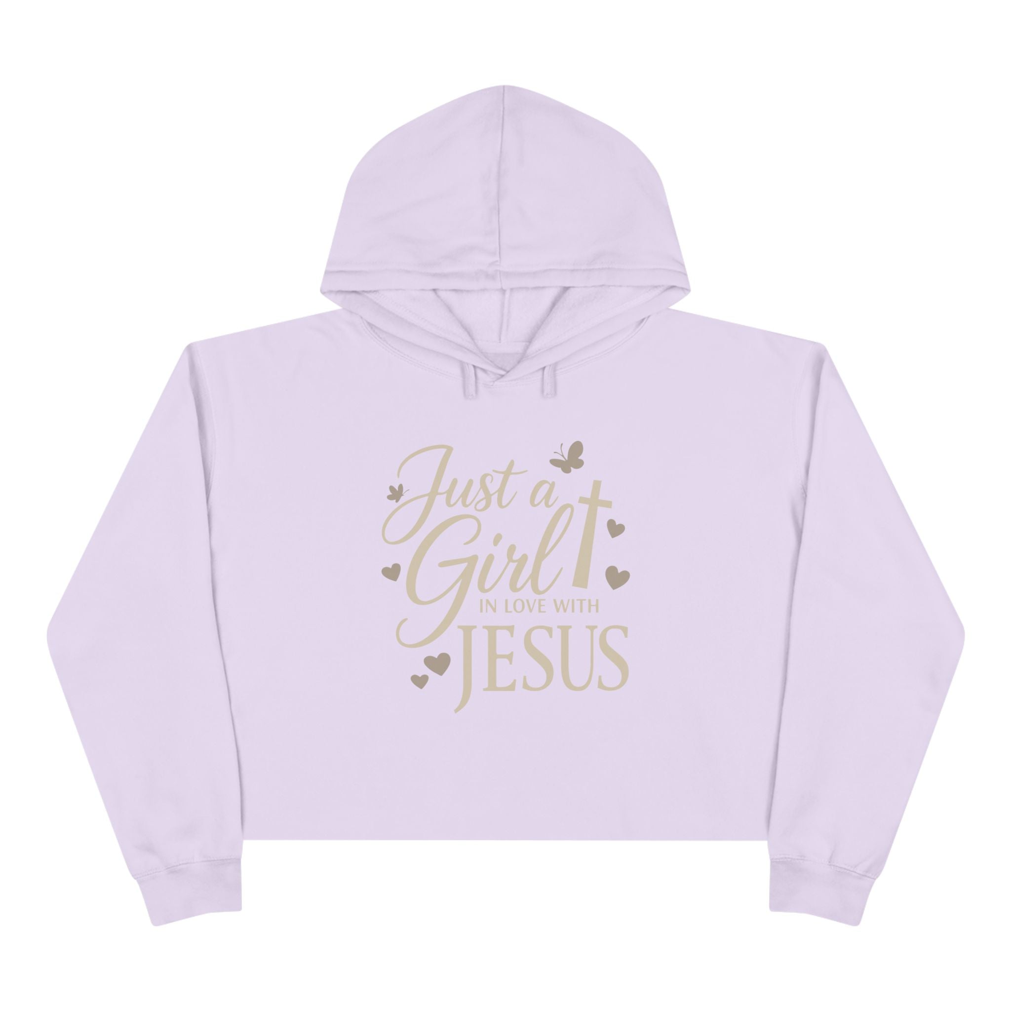Just a Girl in Love with Jesus - Christian Crop Hoodie