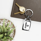 Rectangle Keyring — 'Kingdom First' Engraved Metal Photo Keychain