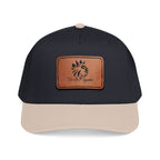 FTK Lion of Judah Leather Patch Baseball Cap — Mid Profile Rustic Outdoor Hat with Rectangle Patch