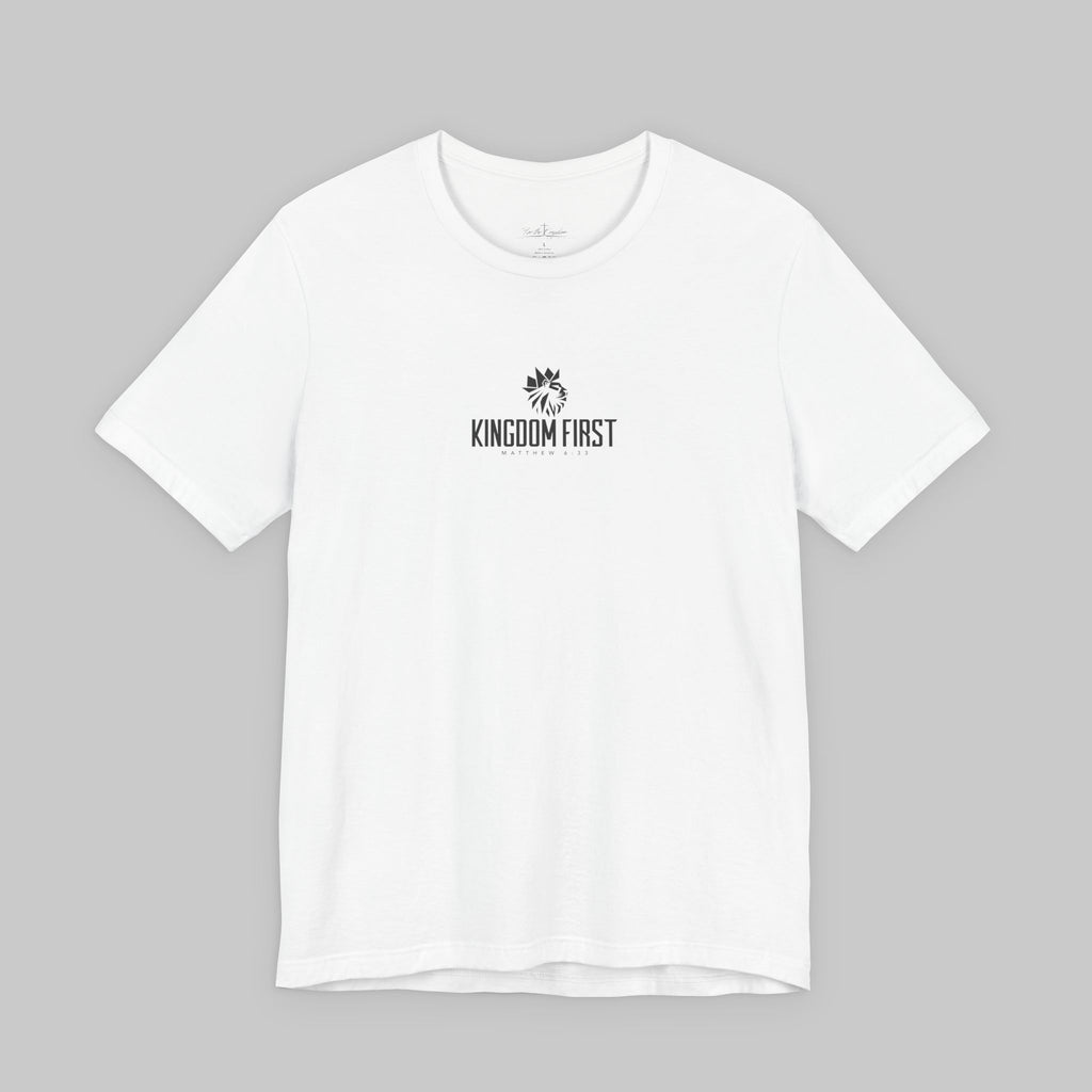 Kingdom First T‑Shirt — Faith-Inspired Minimalist White Tee