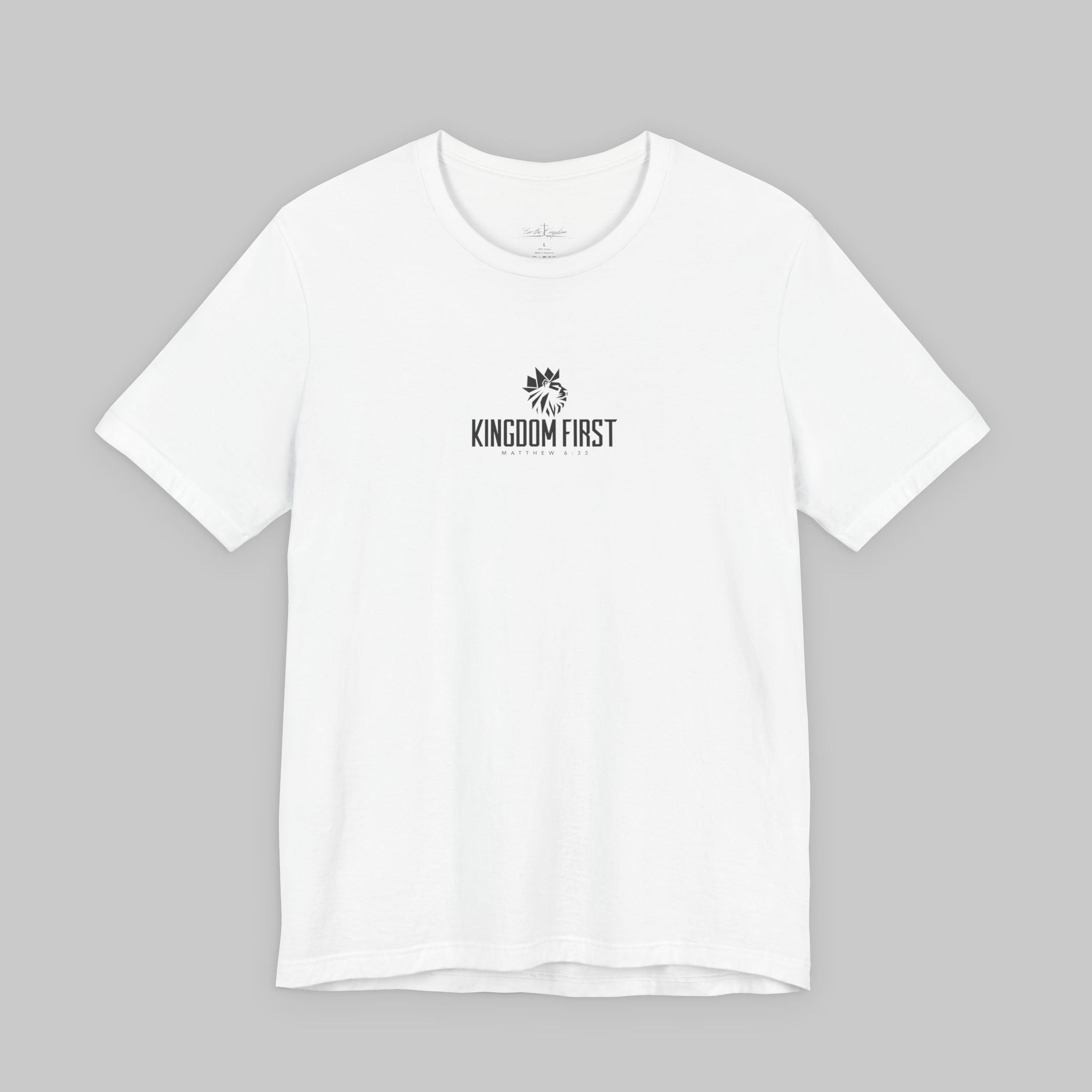 Kingdom First T‑Shirt — Faith-Inspired Minimalist White Tee