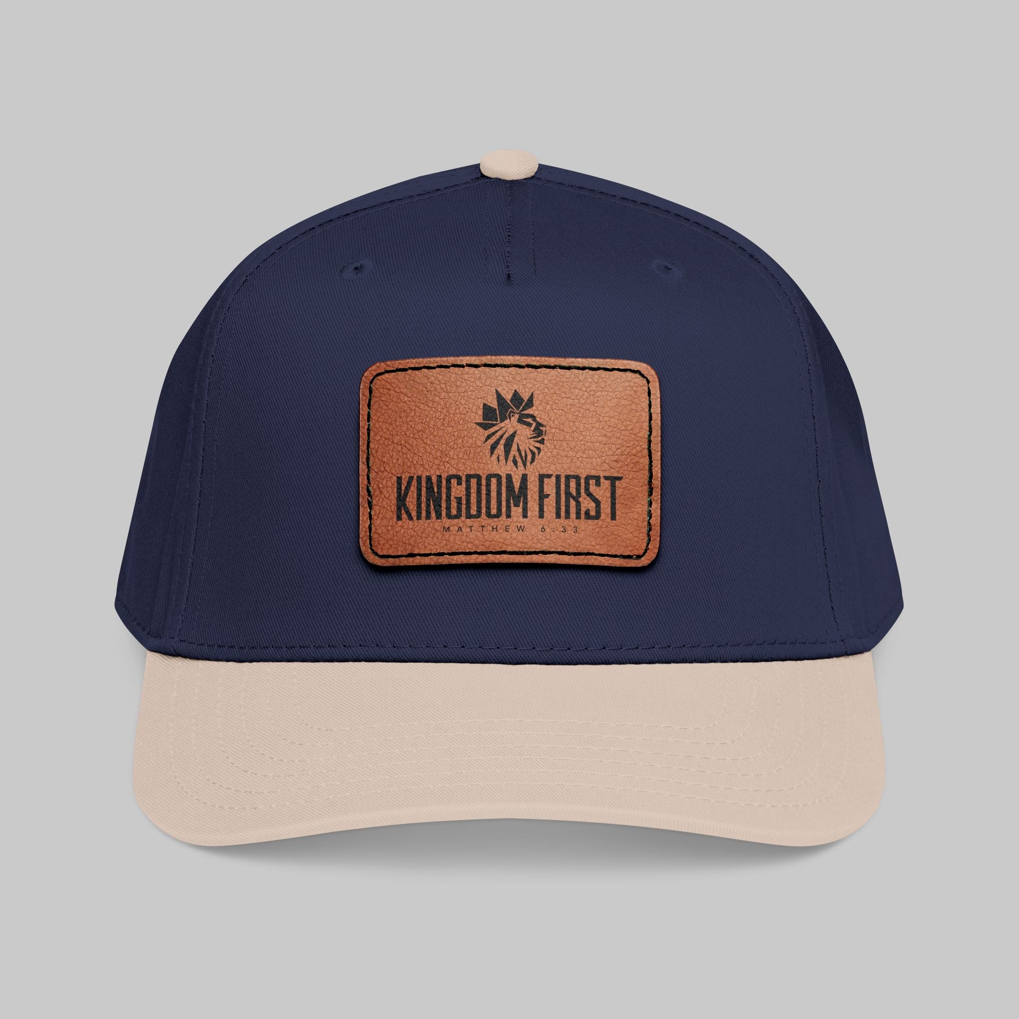 Kingdom First Leather Patch Baseball Cap
