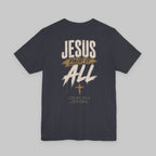 Christian T-Shirt — "Jesus Paid It All" Cross Graphic Tee