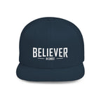 Believer Flat Bill Snapback Hat — Bold Faith Statement Cap