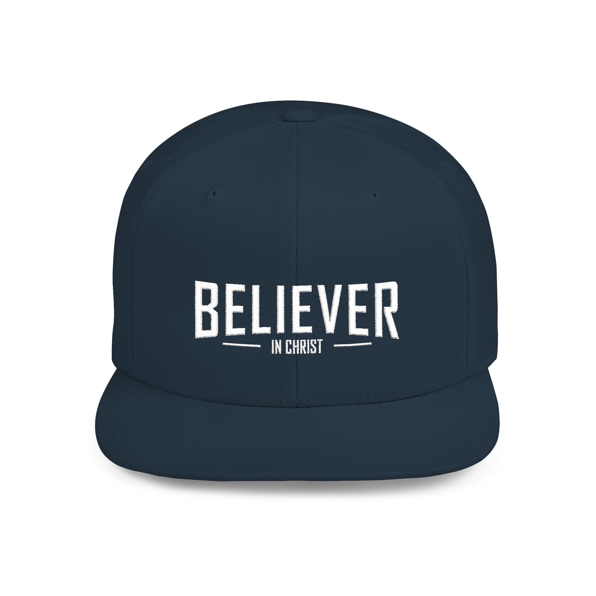 Believer Flat Bill Snapback Hat — Bold Faith Statement Cap