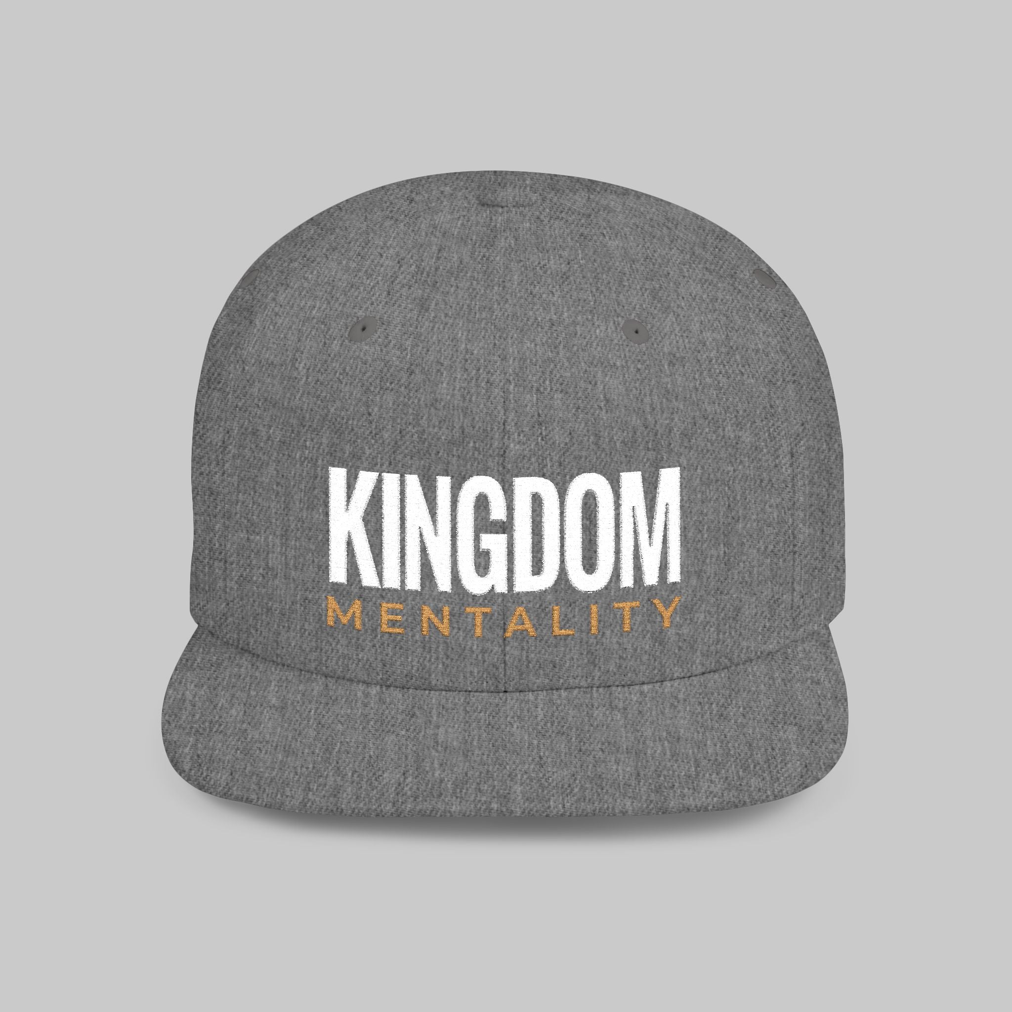 Kingdom Mentality Flat Bill Snapback Hat — Bold Faith-Inspired Streetwear Cap