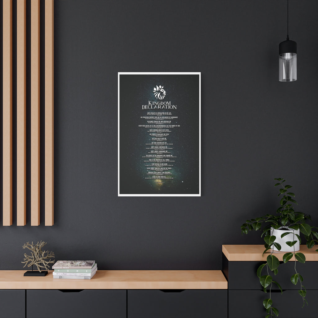 Kingdom Declaration Matte Canvas Print — Inspirational Scripture Wall Art