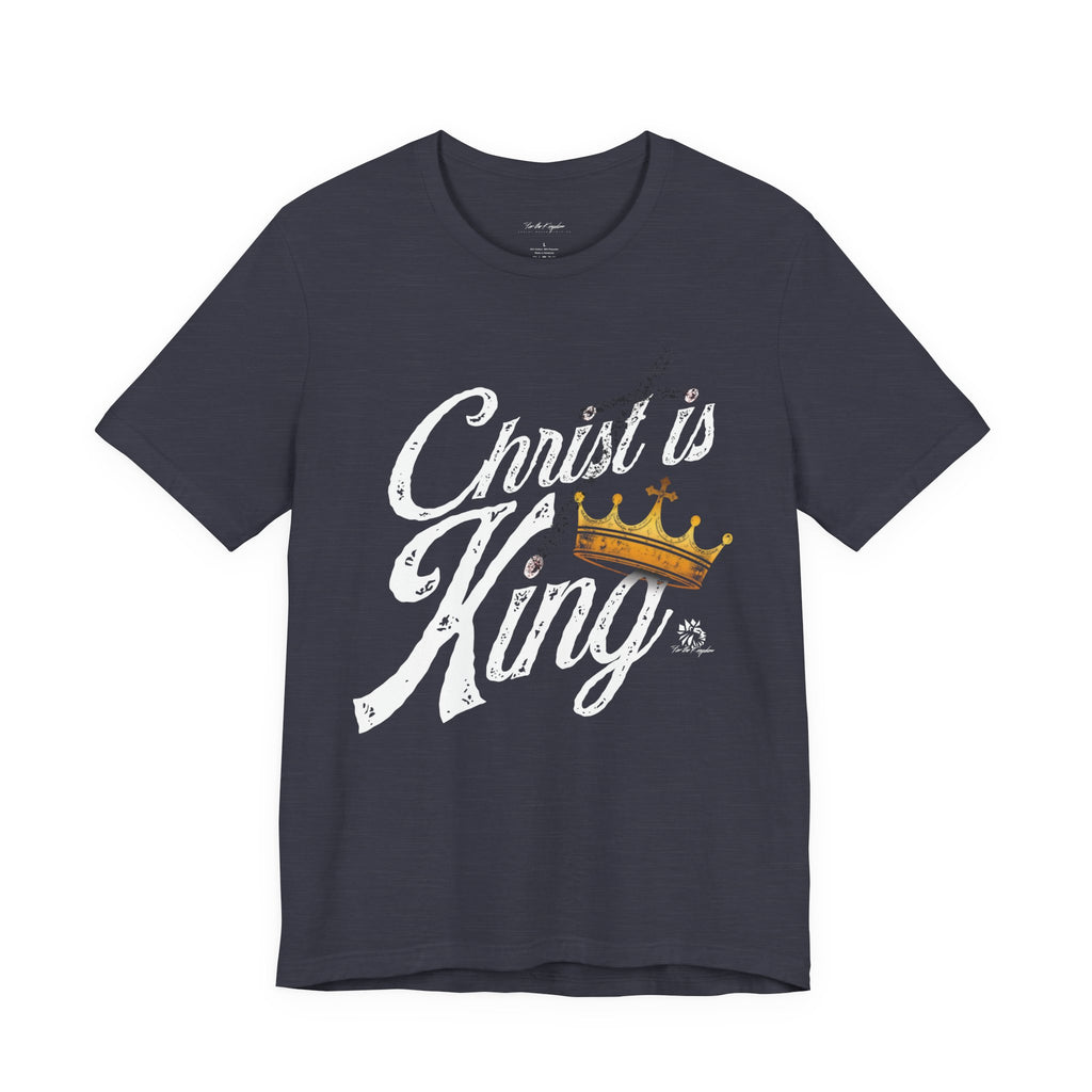 Christ Is King Tee Light Pallete — Christian Faith Shirt with Crown Graphic