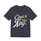 Christ Is King Tee Light Pallete — Christian Faith Shirt with Crown Graphic