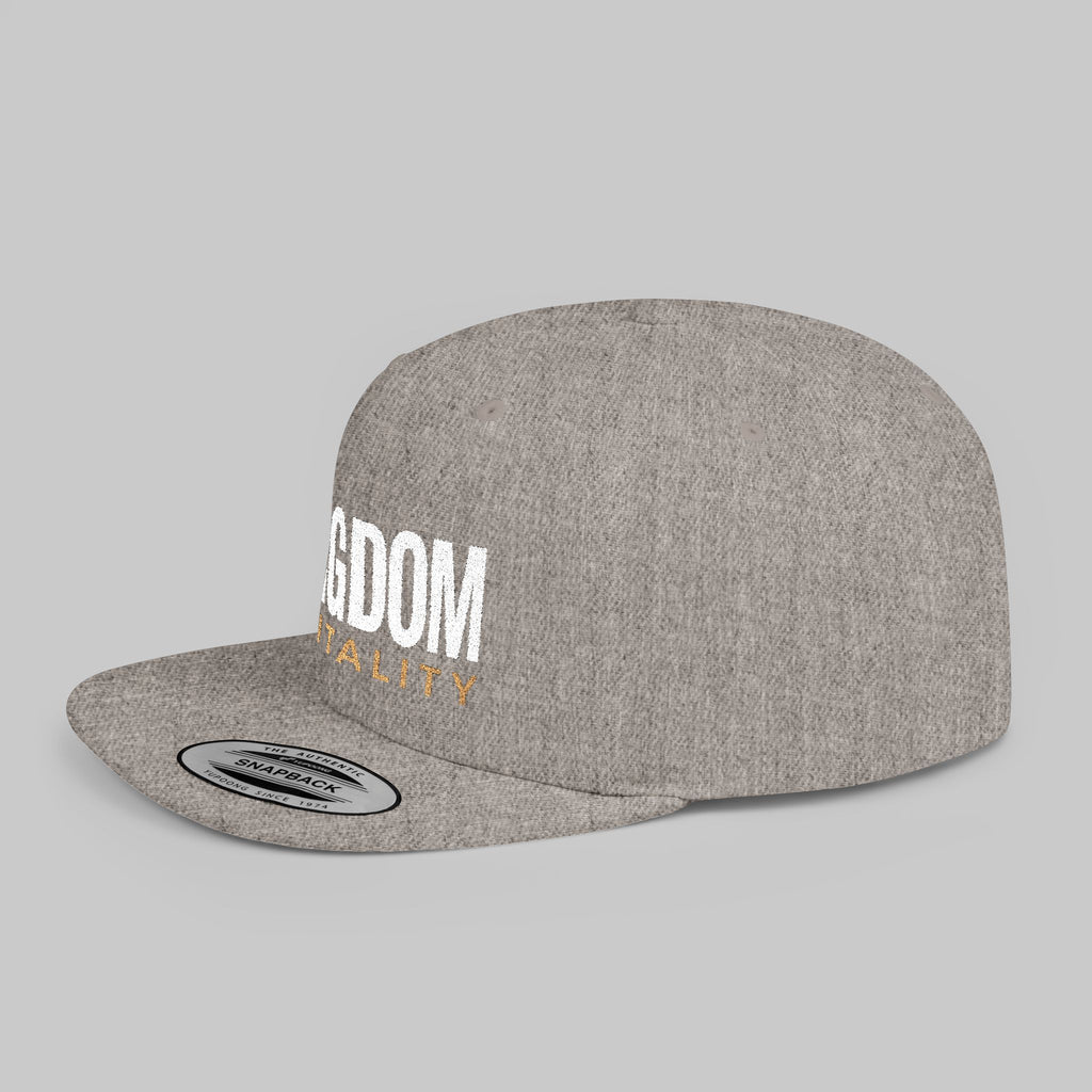 Kingdom Mentality Flat Bill Snapback Hat — Bold Faith-Inspired Streetwear Cap