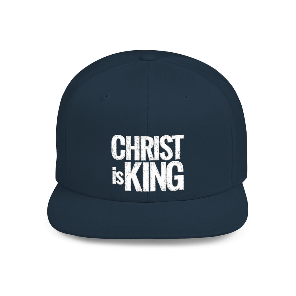 Copy of Christ is King — Flat Bill Snapback Hat — Bold Faith Statement Cap