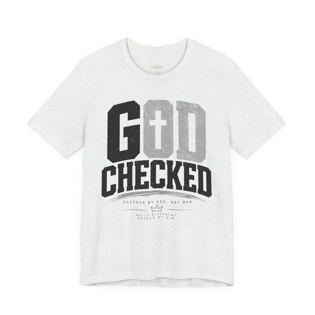 Copy of God Checked T-Shirt — Christian Faith Graphic Tee