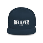 Believer Flat Bill Snapback Hat — Bold Faith Statement Cap