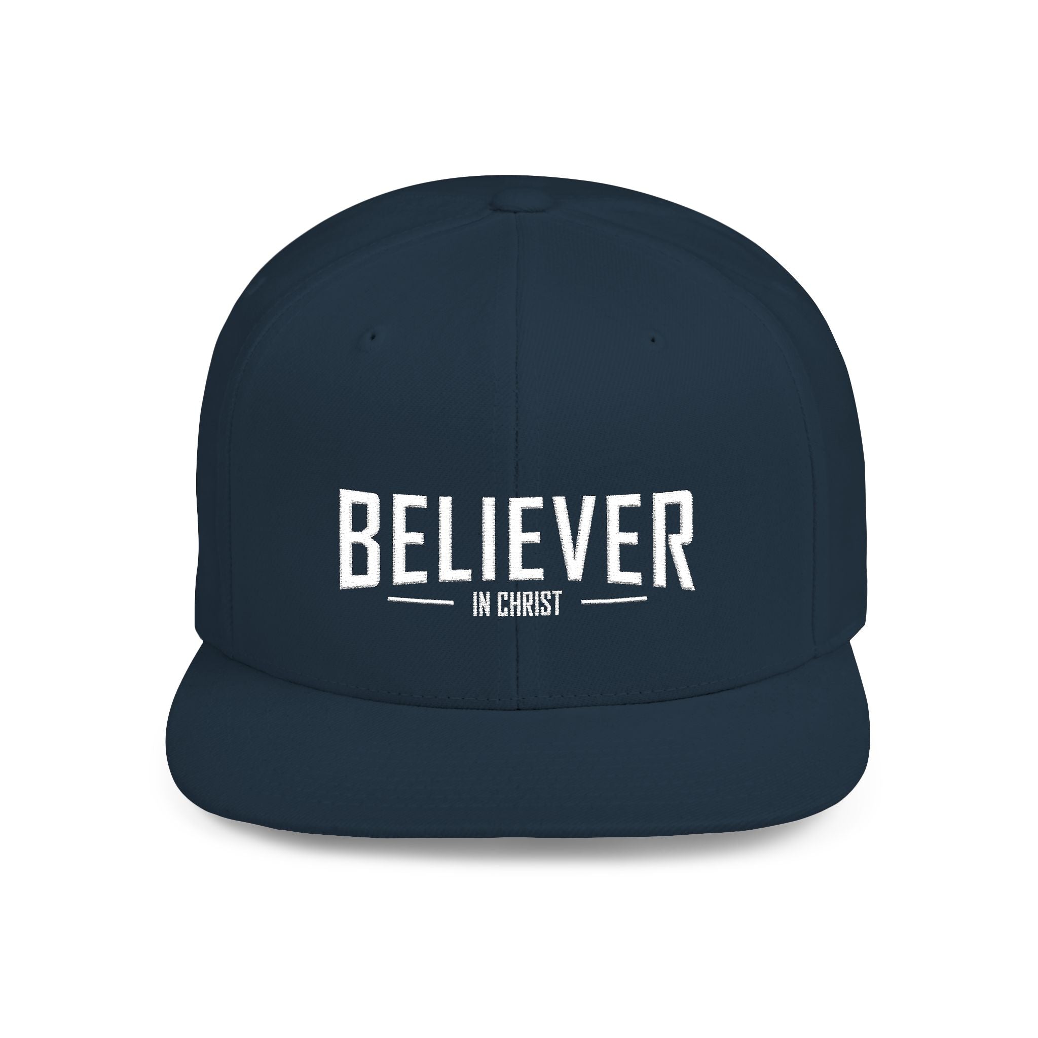 Believer Flat Bill Snapback Hat — Bold Faith Statement Cap
