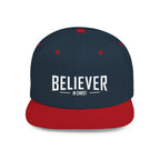 Believer Flat Bill Snapback Hat — Bold Faith Statement Cap