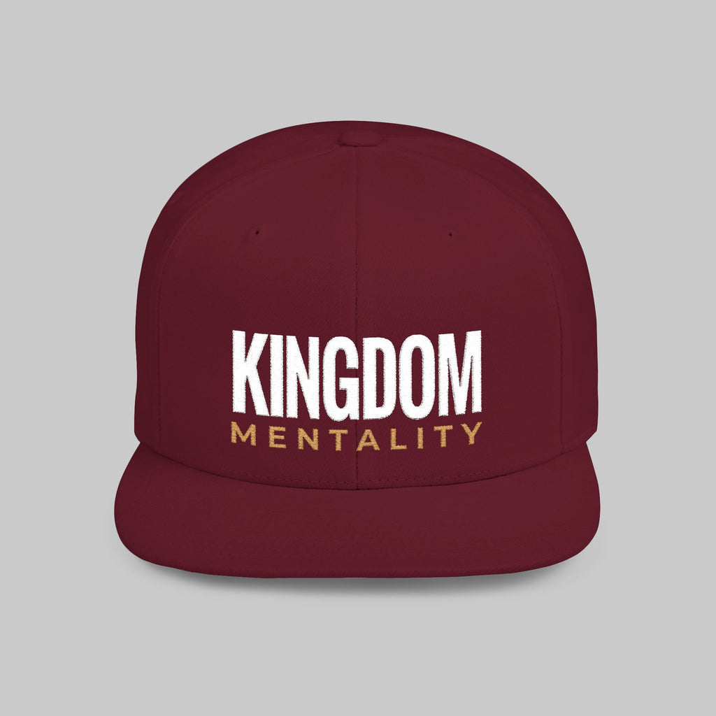 Kingdom Mentality Flat Bill Snapback Hat — Bold Faith-Inspired Streetwear Cap