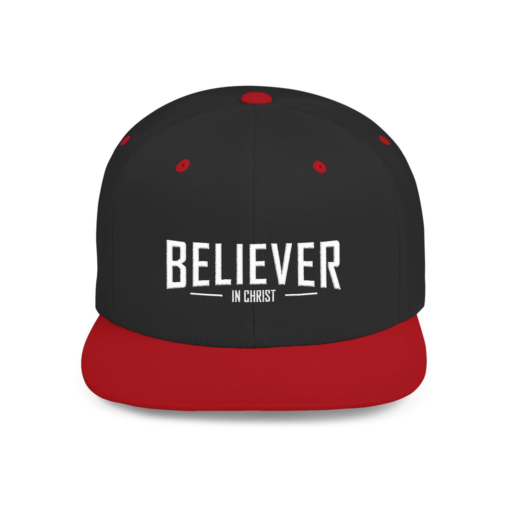 Believer Flat Bill Snapback Hat — Bold Faith Statement Cap