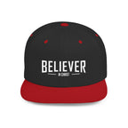 Believer Flat Bill Snapback Hat — Bold Faith Statement Cap
