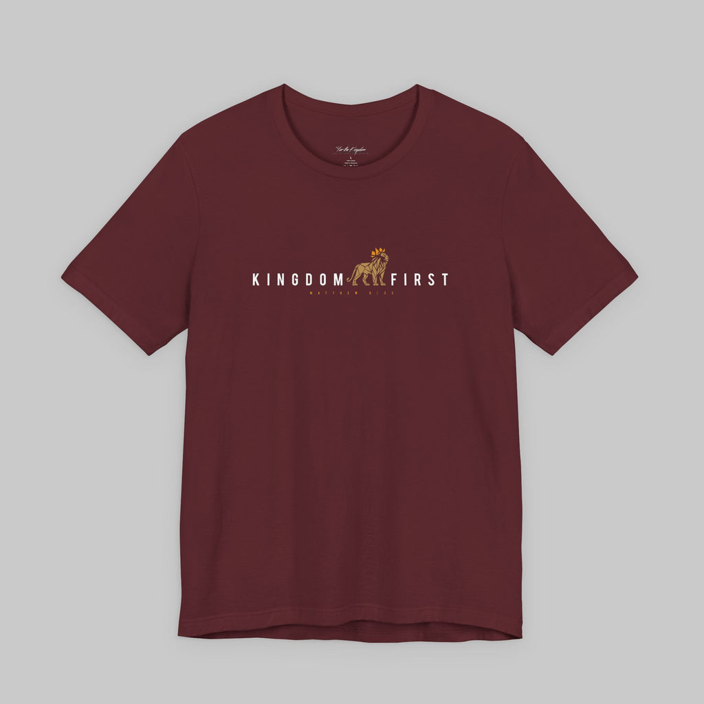 Kingdom First Lion Tee – Faith-Based Graphic T-Shirt