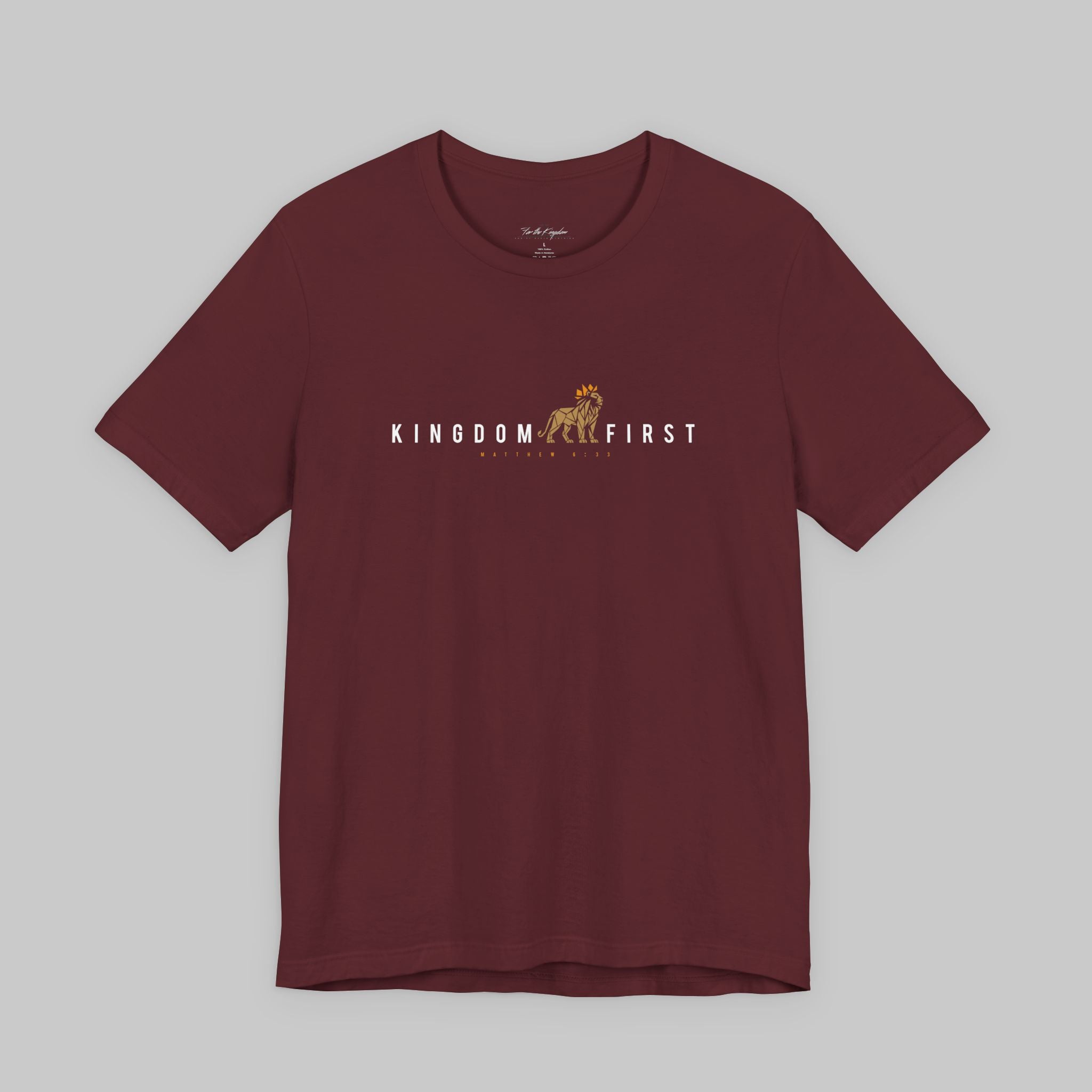 Kingdom First Lion Tee – Faith-Based Graphic T-Shirt