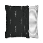 Lion of Judah - Black Script Pattern Decorative Throw Pillow Cover