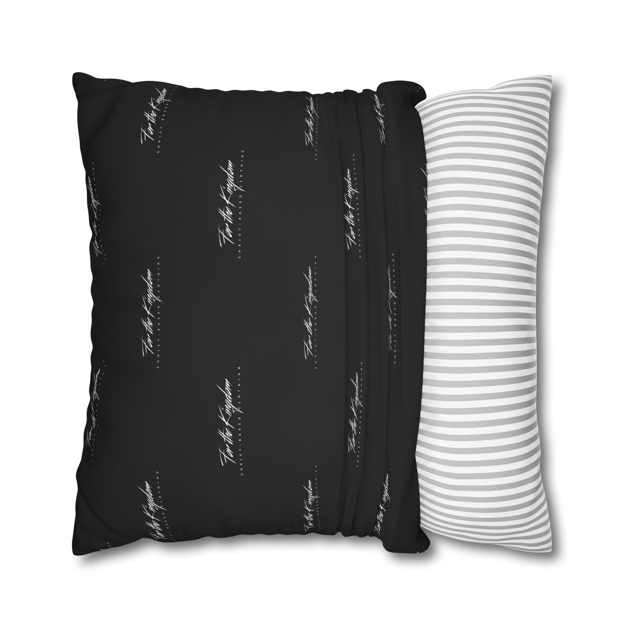 Lion of Judah - Black Script Pattern Decorative Throw Pillow Cover