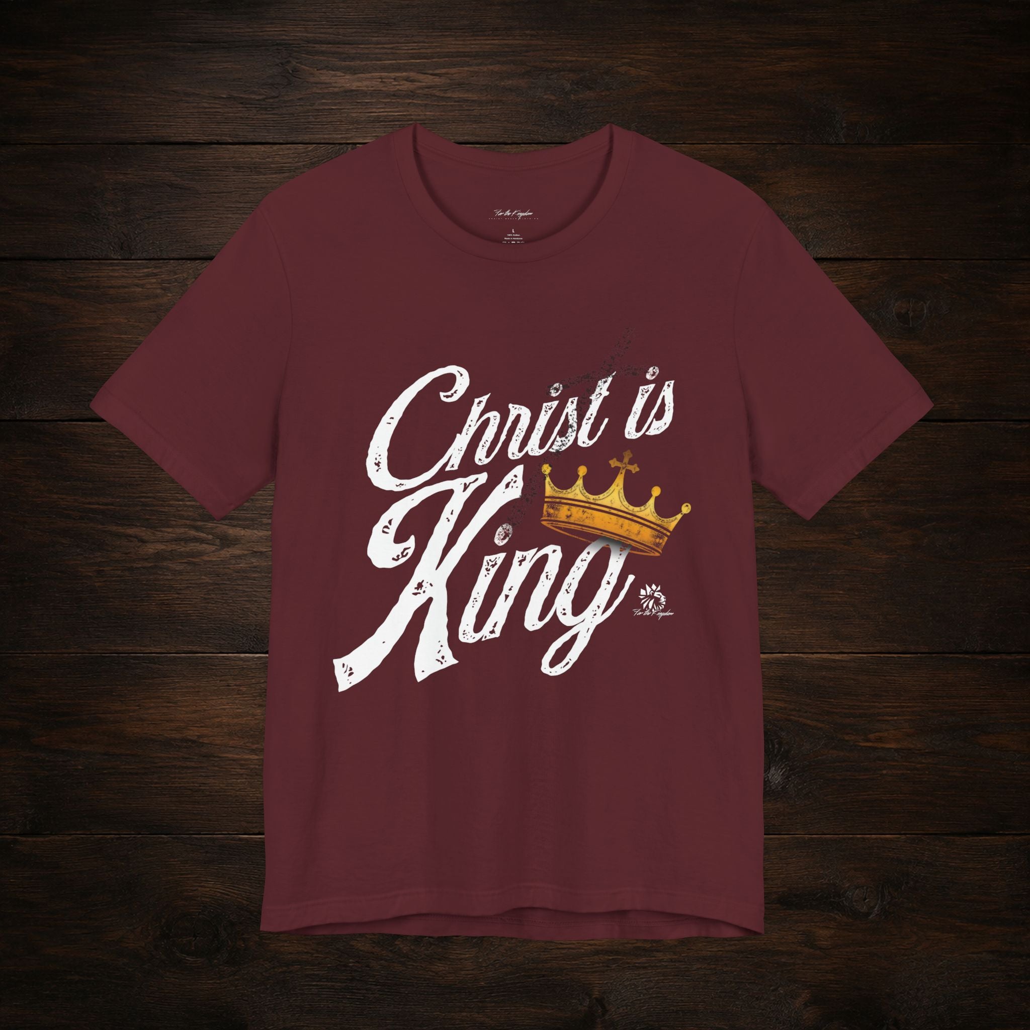 Christ Is King Tee Light Pallete — Christian Faith Shirt with Crown Graphic