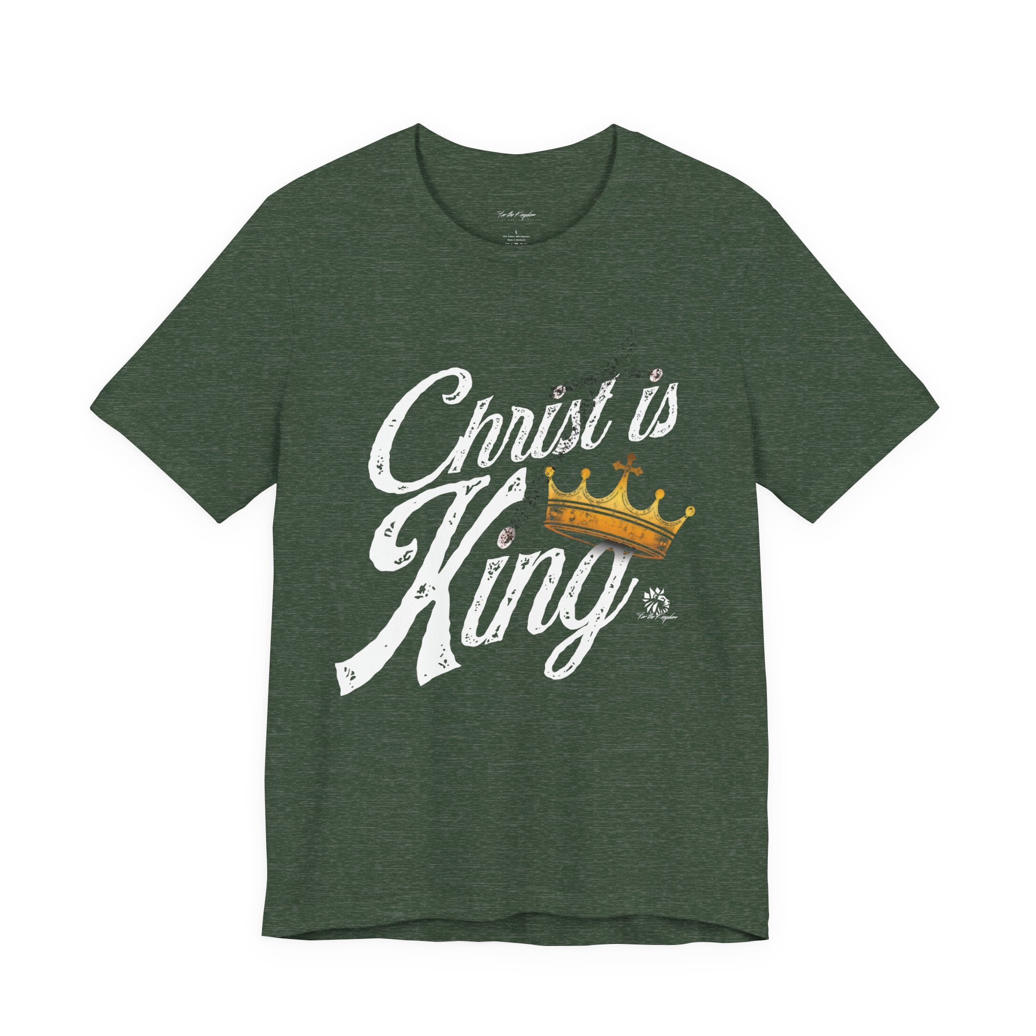 Christ Is King Tee Light Pallete — Christian Faith Shirt with Crown Graphic