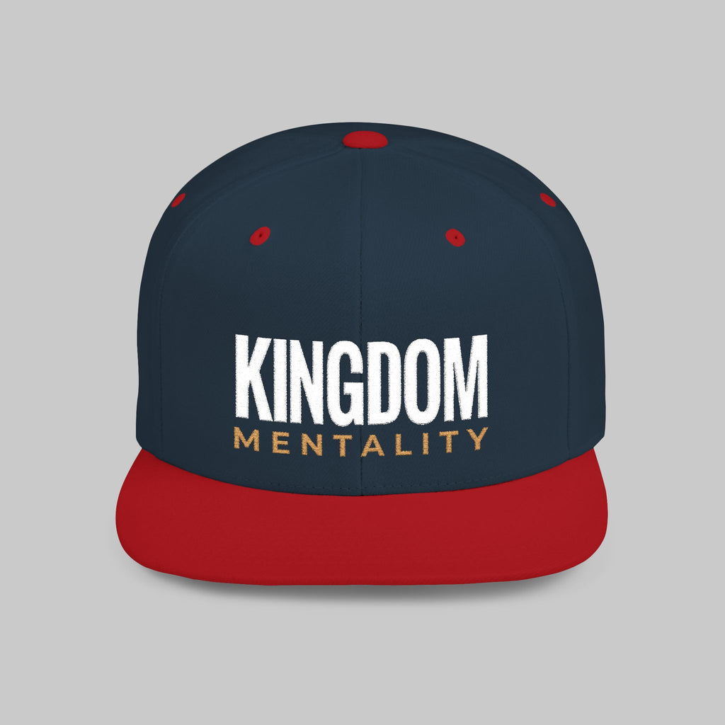 Kingdom Mentality Flat Bill Snapback Hat — Bold Faith-Inspired Streetwear Cap