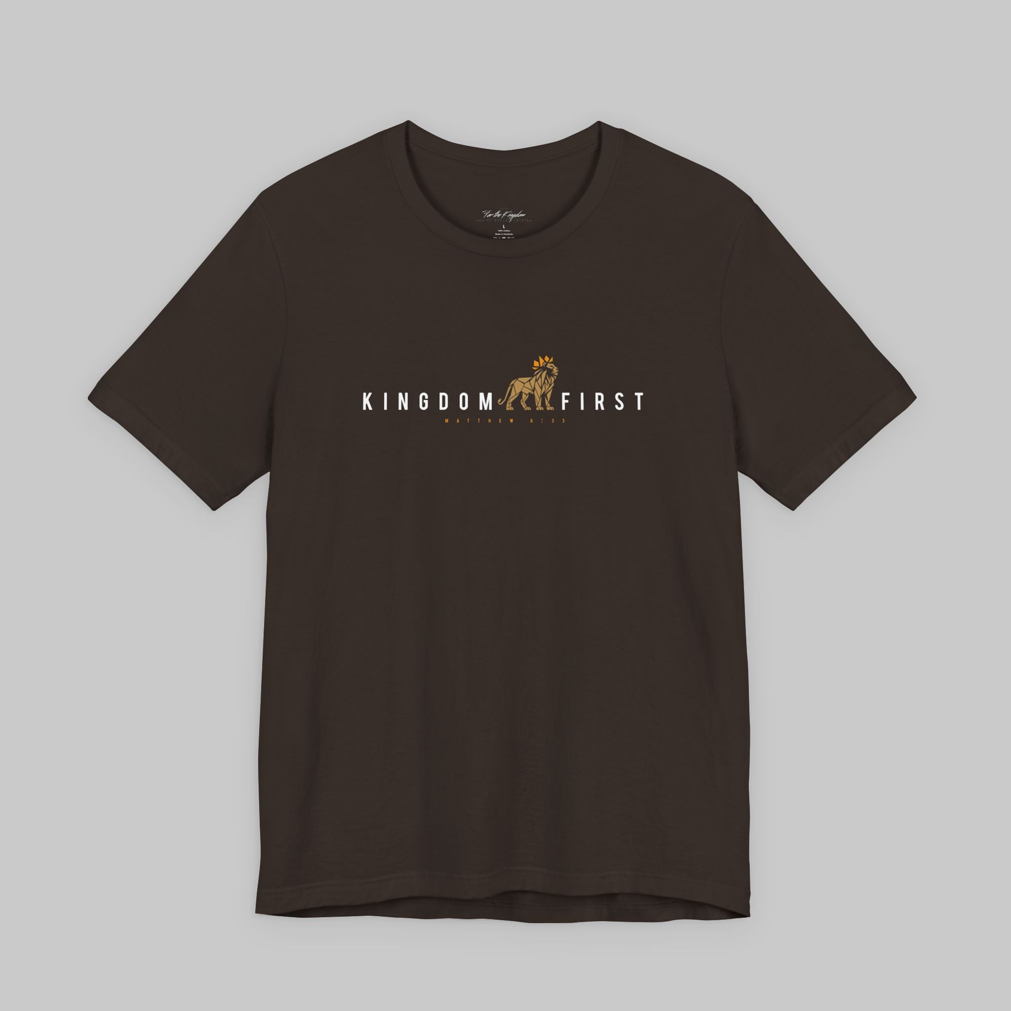 Kingdom First Lion Tee – Faith-Based Graphic T-Shirt