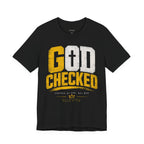 God Checked T-Shirt — Christian Faith Graphic Tee