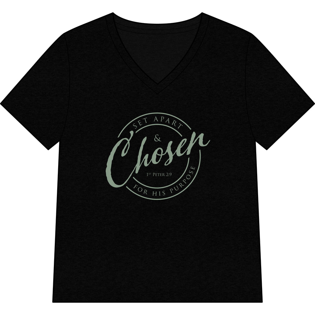 Chosen — SAGE — Christian Women's V-Neck Tee